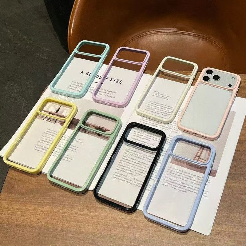 Candy Colorful Transparent Clear Hard Case for Apple iPhone 17 Pro Max 17 Air 16 15 PRO 14 13 Plus Anti-scratch Clear Hard Protective Case
