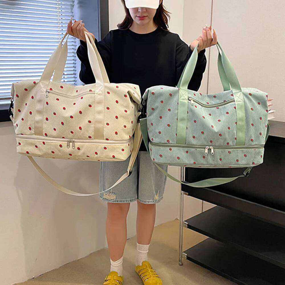 Travel Duffle Sport Gym with Shoe Compartment Weekender Overnight Bag for Women Y260225