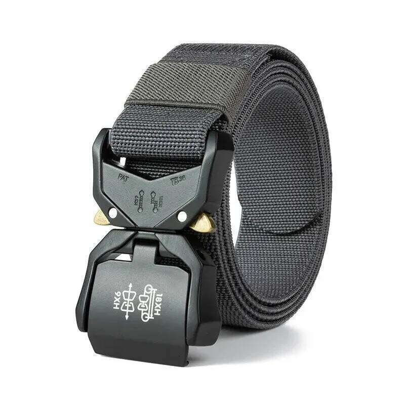 New Outdoors Buckle Quick Release Elastic Casual Tooling Training Men's Trousers Belt Y260225