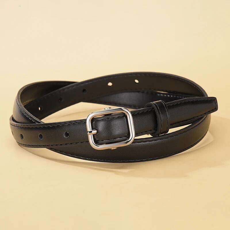 Square PU Belt with Simple Dress Jeans Accessories Fashion Women's Birthday Party Gifts Y260225