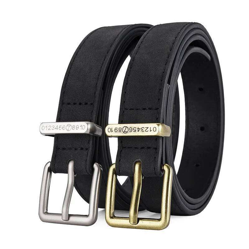 Suede Leather Pu Women's Belt Fashionable Casual All-match Jeans Accessories Girdle Gothic Retro Silver Pin Buckle Waistband Y260225