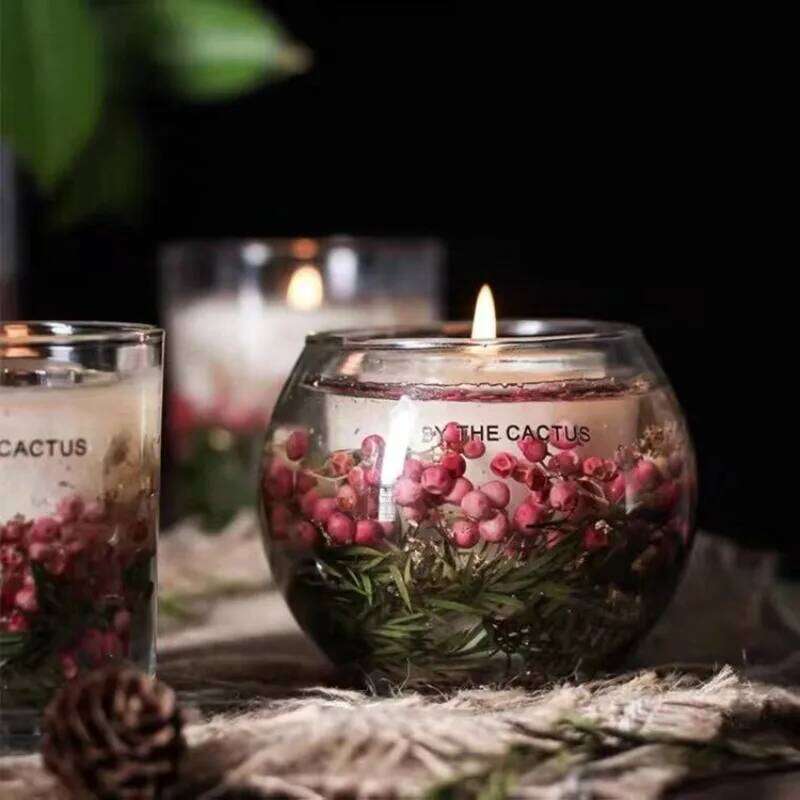 Dried Flower Lemon Peel Cinnamon Jelly Aroma Candle Room Romantic Atmosphere Decoration Wedding Accompaniment Gift Set H260225