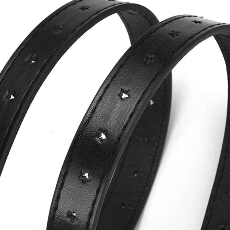 Harajuku Teens Belt with Alloy Star Buckle Light Luxurious Personality Waist Belts for Women Girls Coat Dress Y260225