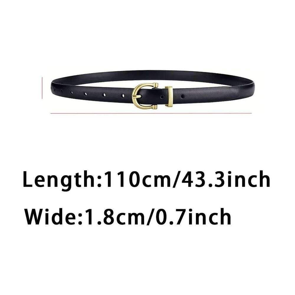 New Women's Fashionable Thin Buckle Belt, Detachable Double Side Denim Belt As A Gift For Mothers And Girlfriends Y260225