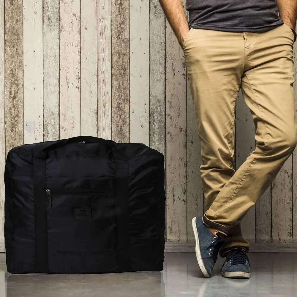Portable Nylon Travel Luggage Lightweight Large Capacity Fitness Handbag Folding Hand Grip Clothes Storage Bag Y260225