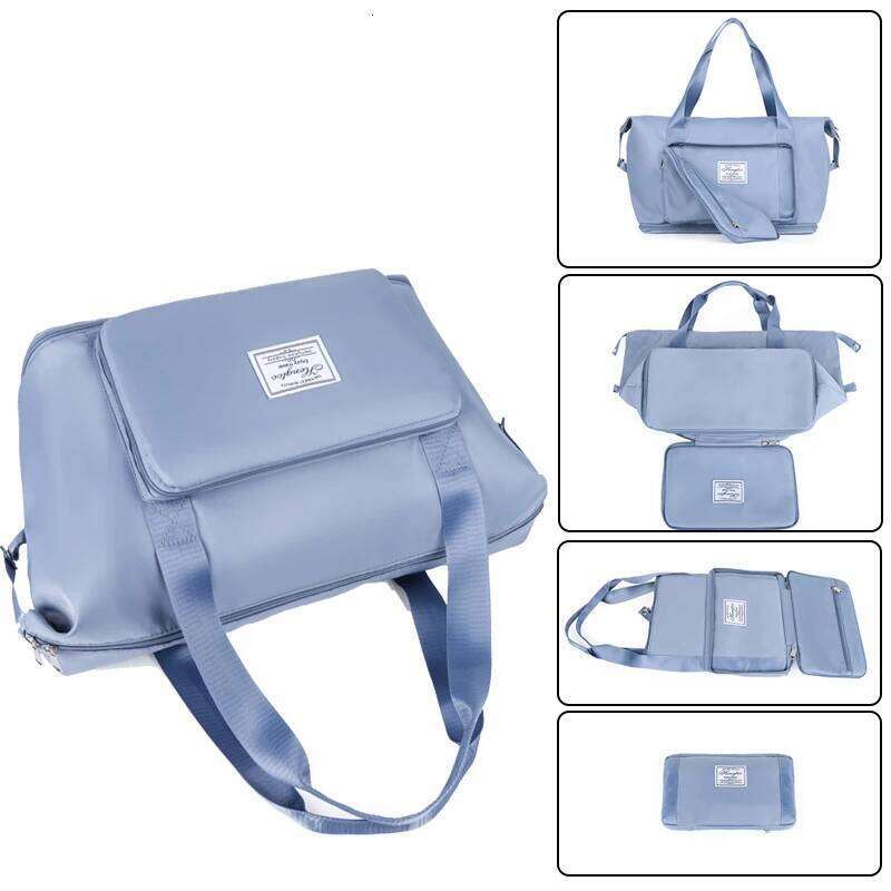 Clothes Storage Bag Large Capacity Nylon Cloth Waterproof Portable Handbag Crossbody Travel Shoulder Bags Unisex New Y260225