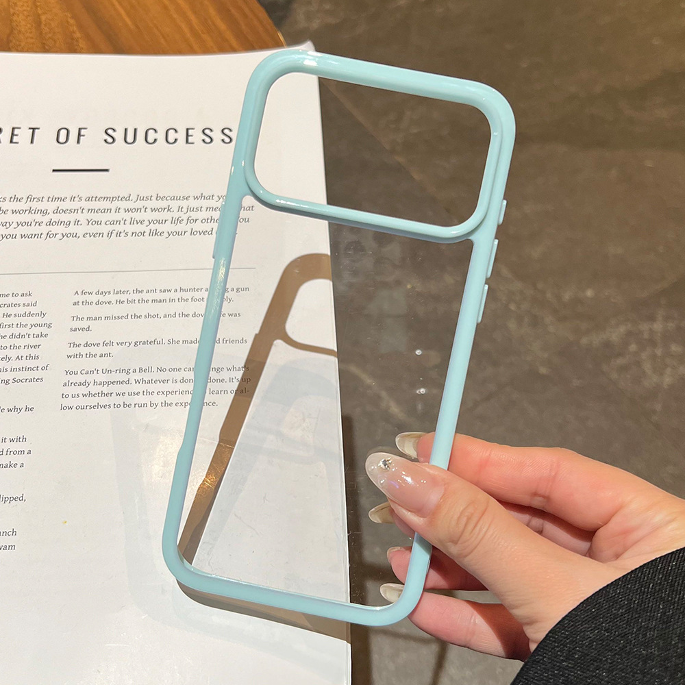 Candy Colorful Transparent Clear Hard Case for Apple iPhone 17 Pro Max 17 Air 16 15 PRO 14 13 Plus Anti-scratch Clear Hard Protective Case