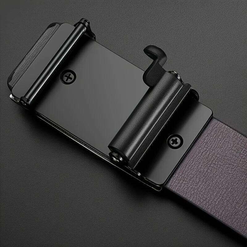 New Automatic Buckle PU Fashion Matching Men's Business Casual Belt Trendy Waist Accessories Wholesale Y260225