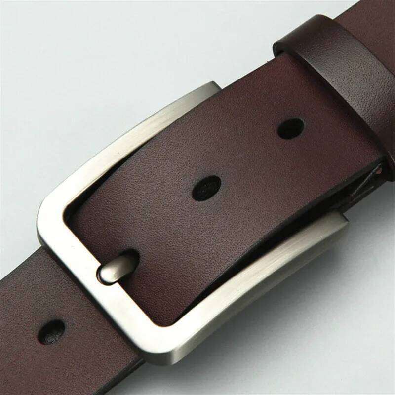 New Business Leisure Men's Alloy Square Pin Buckle Male Famous Brand Luxury Designer PU Leather Jeans Belts for Men Y260225