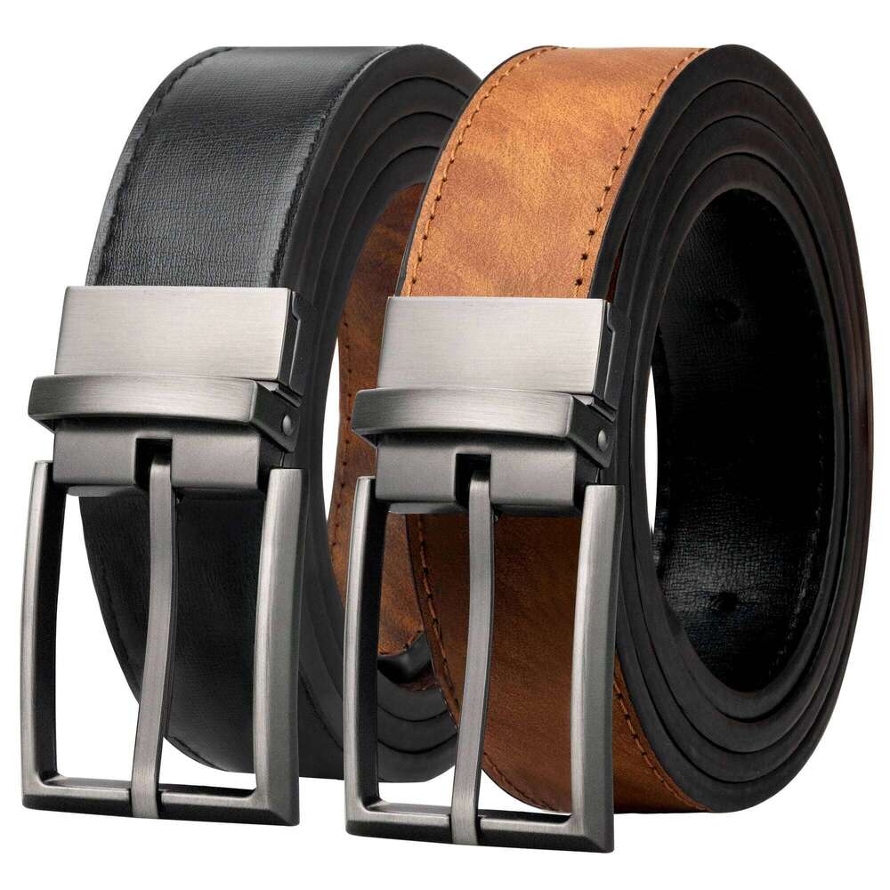 Maikun Reversible for Men Brown Leather For Trousers Boss Belts Men's Designer Waist Belt Coffee Y260225