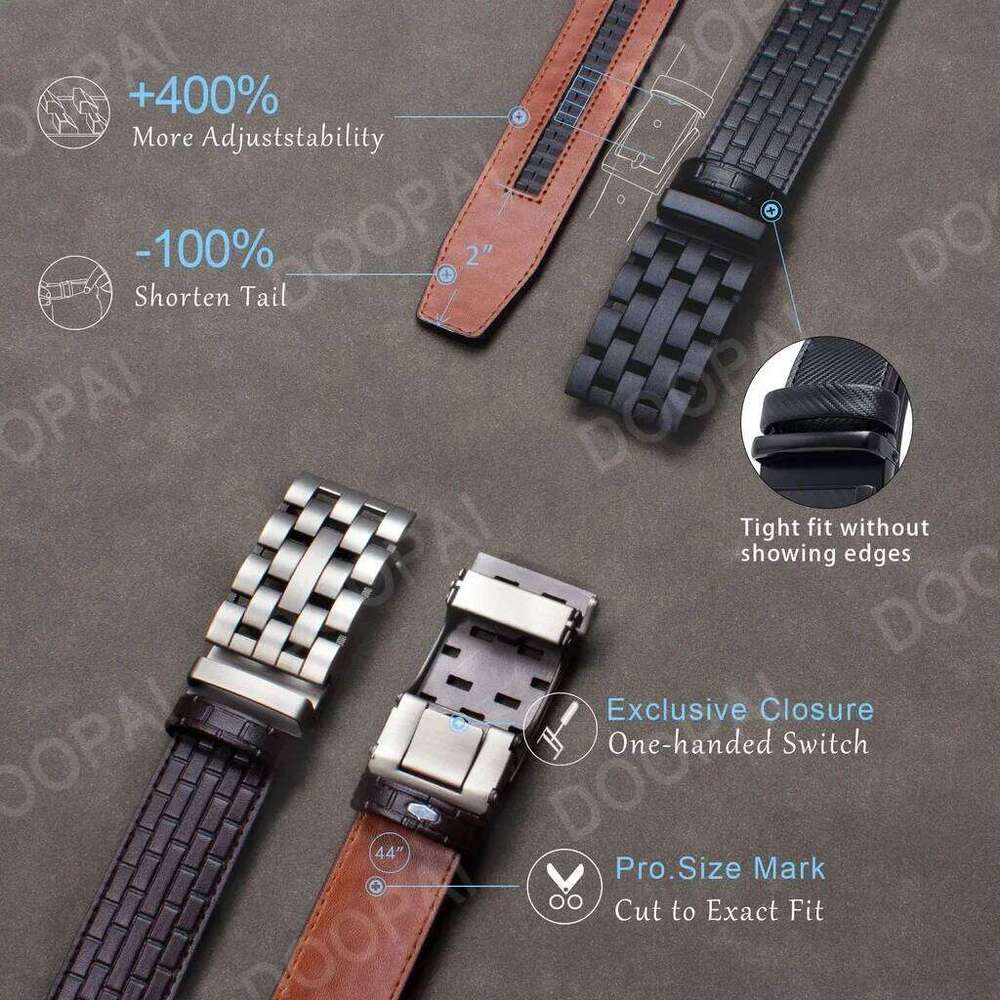 2023 Belt Metal Luxury Brand Automatic Buckle Plaid Genuine Leather Belts for Men Waist Strap Black Male Y260225