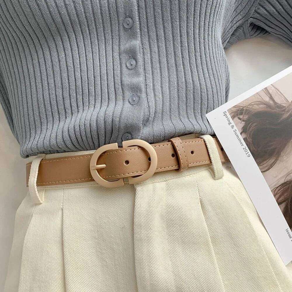 Female Ins Student Black Decorative Western Assembly Jeans Simple Belt Women's Pin Buckle Tide Belts GM015 Y260225