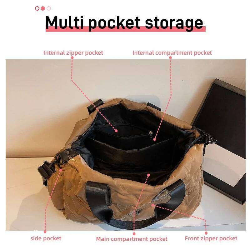 Fashionable Travel Tote Bag, Large Capacity, Winter Women's Handbag, Suitable for Sports Yoga, Daily Travel, Etc Y260225