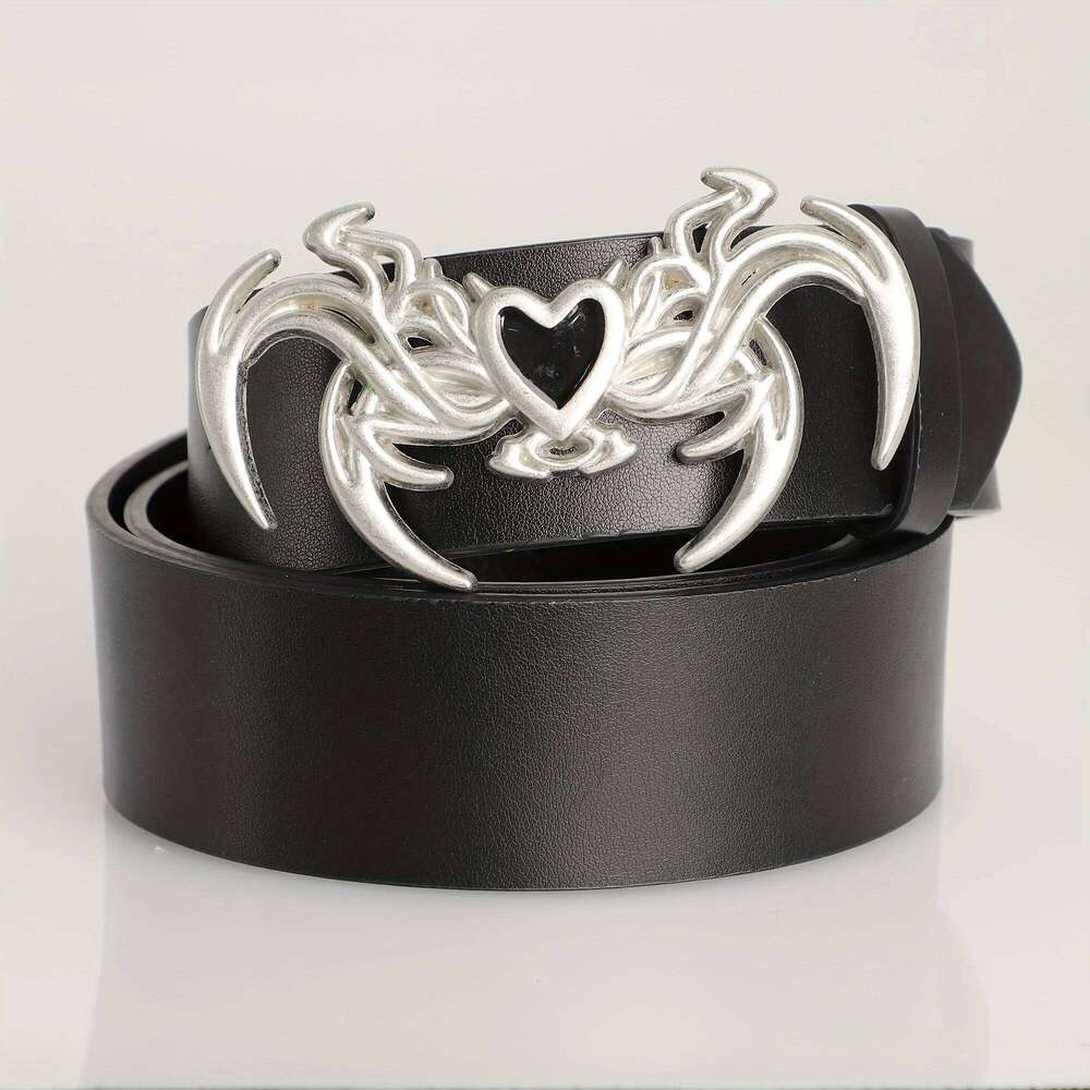 Fashion Women's Retro Gothic Punk Style Personalized Irregular Buckle Casual PU Leather Belt Y2k Belts For Men Women Y260225