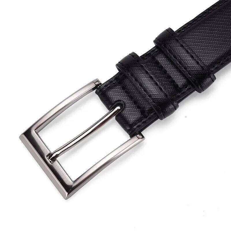 Men's 2023New Casual Business Alloy Buckle High End Luxury Authentic Fashion Jeans Belt Gift for Boyfriend Or Dad Y260225