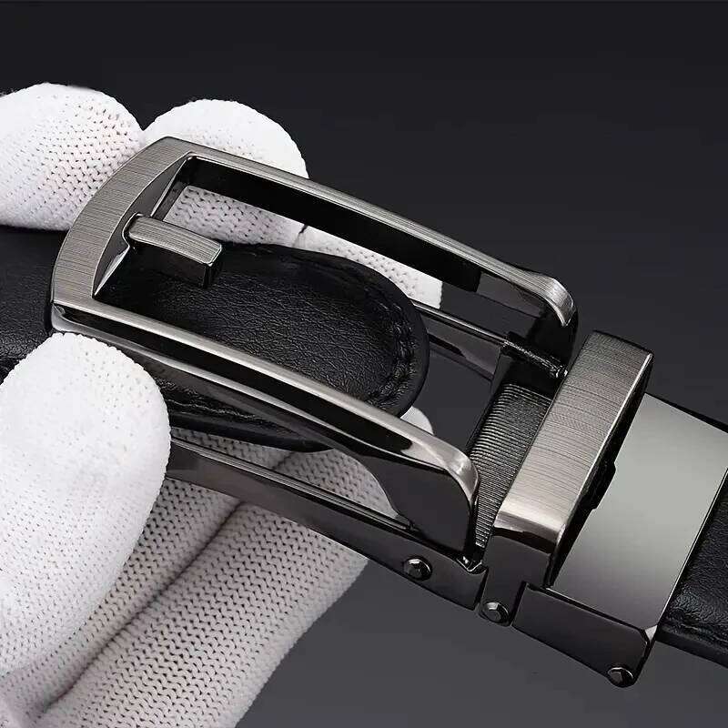 belt Leather Belt Metal Alloy Automatic Buckle Brand Luxury Design Waist Belts for Men Strap Male Y260225