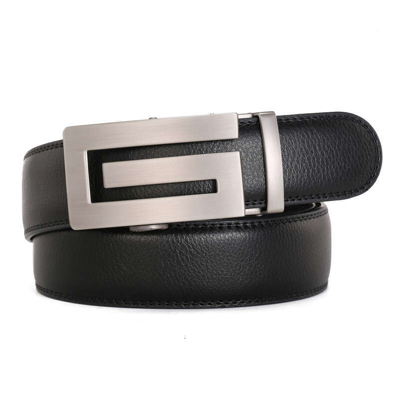 New Men's Leather Belt Alloy Automatic Buckle Business Leisure Youth Middle-aged and Elderly Belt Designer Belt 3.5cm