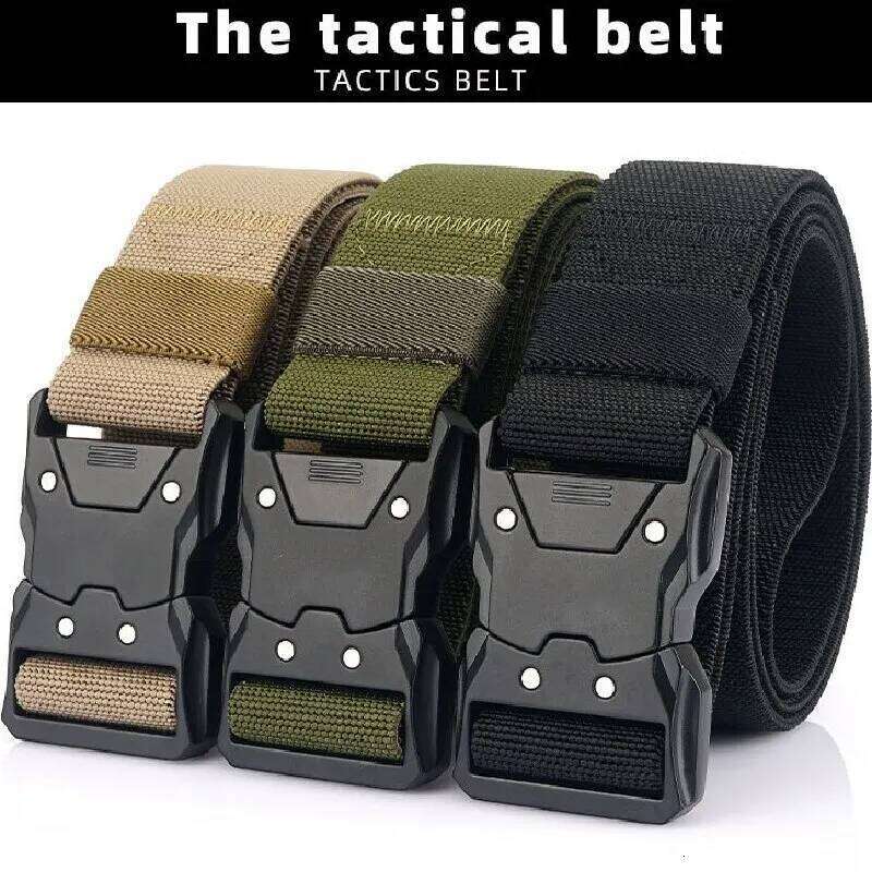 1pcs Casual Outdoor Training Belt For Both Men And Women Classic Design Fashion With The Must Haves Tactical Quick Buckle Elasti Y260225