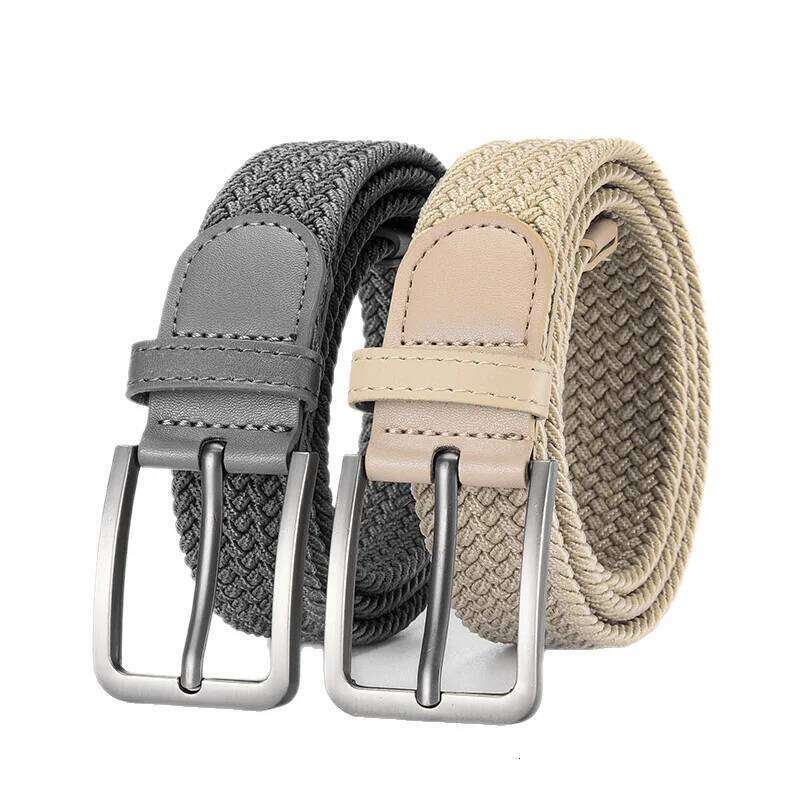 2Pcs 105/115/125cm Men's Elastic Belts Women'S Casual Jeans Woven Belt for Outdoor Rock Climbing Training Work Y260225