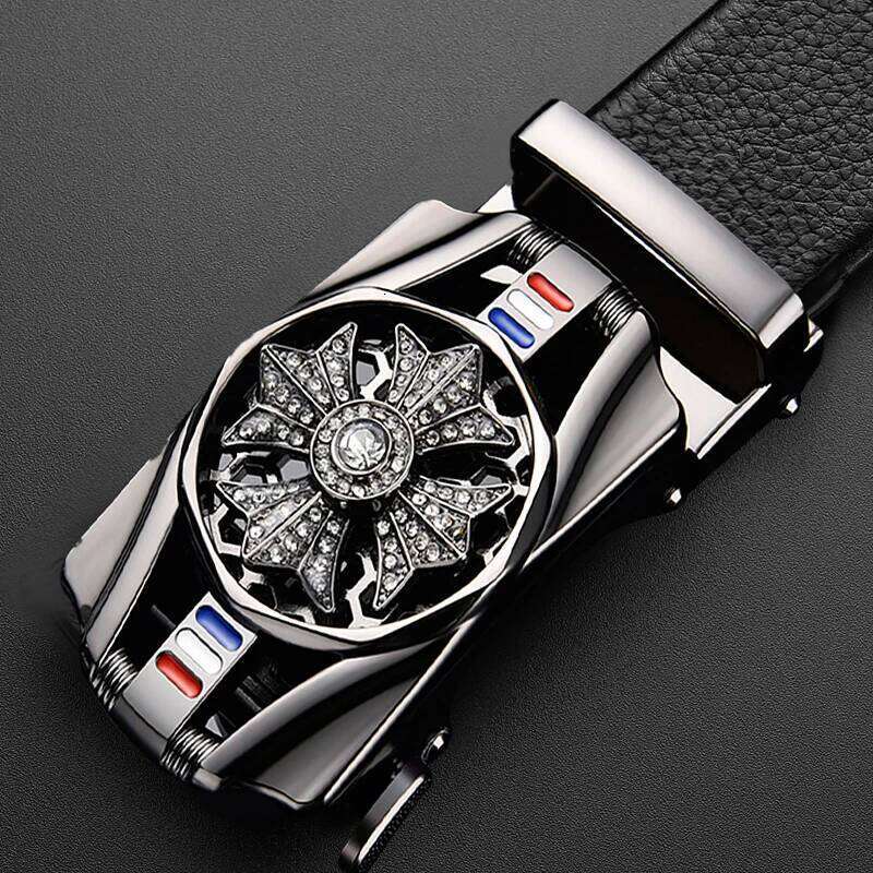 belt Genuine Leather Belt Metal Alloy Automatic Buckle Brand Luxury Design Waist Belts for Men Strap Male Y260225