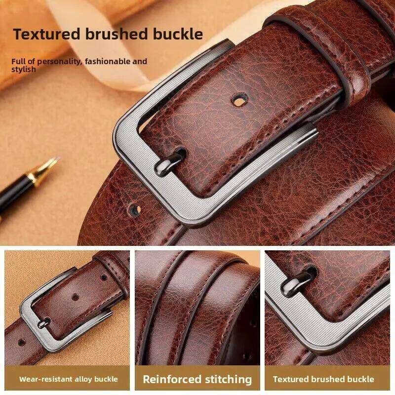 Cross-Border Foreign Trade Men's High-End Versatile Business Belt Pin Buckle Source Manufacturer Wholesale Y260225