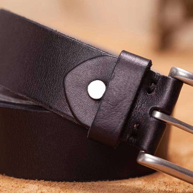VAMOS KATOAL Genuine Leather For Men High Quality First layer cowhide Jeans Belt Cowskin Casual Belts Vintage waistband Y260225