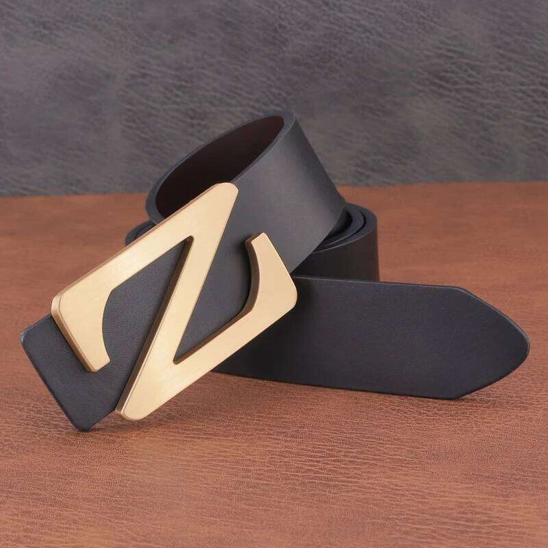 High Quality Z letter Buckle fancy 3.8cm Belts Fashion Genuine Leather Youth Jeans Designer Luxury Brand Cintos Masculinos Y260225