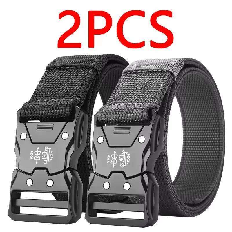 2Pcs Tactical Waist Belt - Durable Automatic Buckle, Perfect Outdoor Adventures, Unisex Accessories for Men and Women Y260225