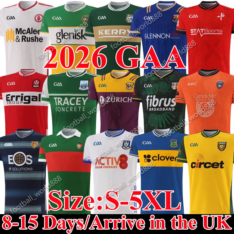 5XL 2026 GAA Rugby Jerseys wexford kerry donegal mayo derry sports Rugby Shirts armagh tipperary 26 27 Uniforms offaly fermanagh louth down antrim monaghan longford