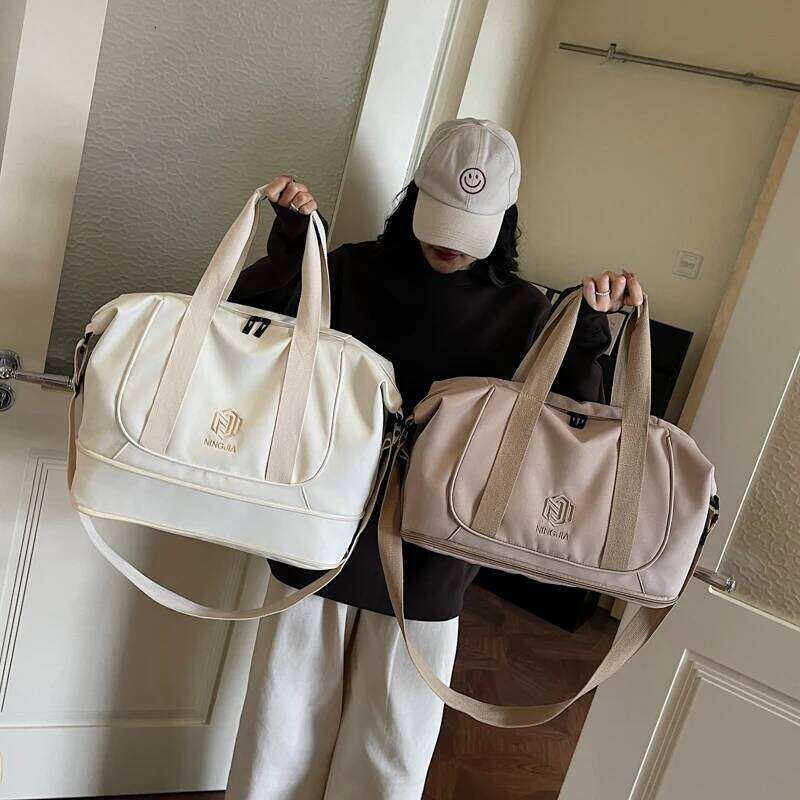 Womens Gym Tote Duffle with Wet Pocket & Shoe Compartment, Sports Duffel Overnight Weekender Hospital Workout Carry on Bag Y260225