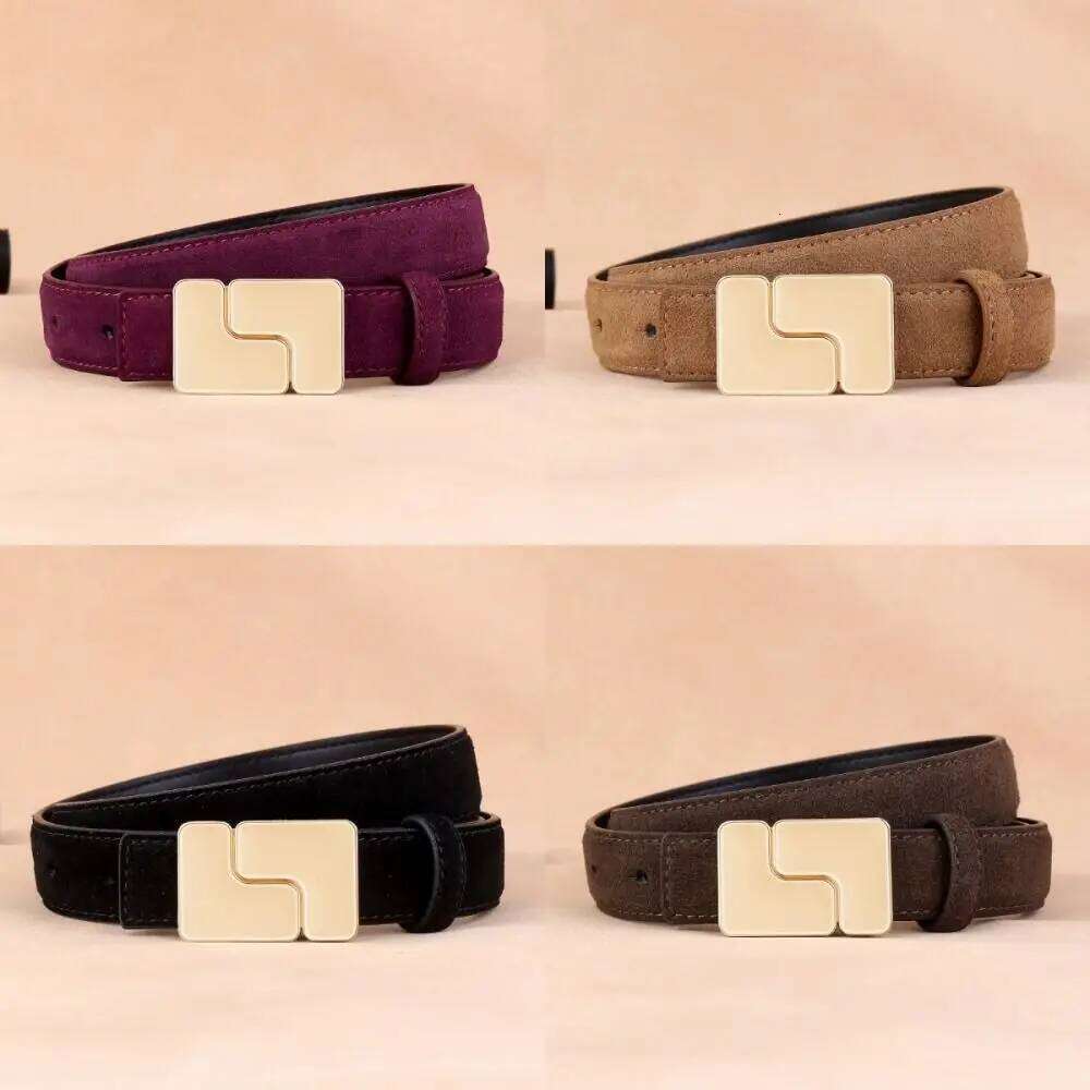 New Simple Design Belts Real Cow Suede Leather Elegant Ladies Cowhide Waistbands Business Waist Strap For Women Gifts Y260225
