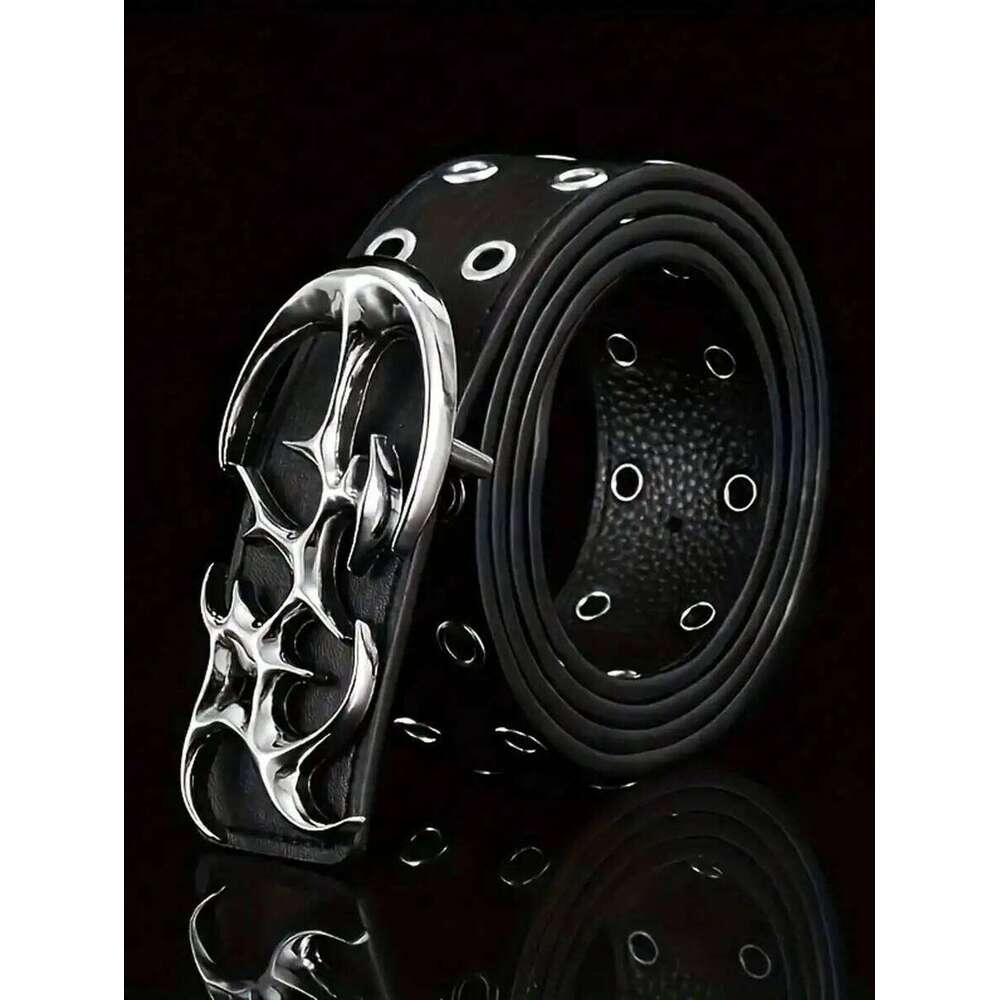 Genuine leather fashionable retro trend belts for jeans versatile rivet metal belt men Y260225