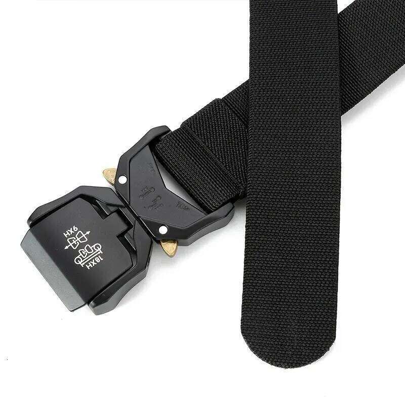 New Outdoors Buckle Quick Release Elastic Casual Tooling Training Men's Trousers Belt Y260225