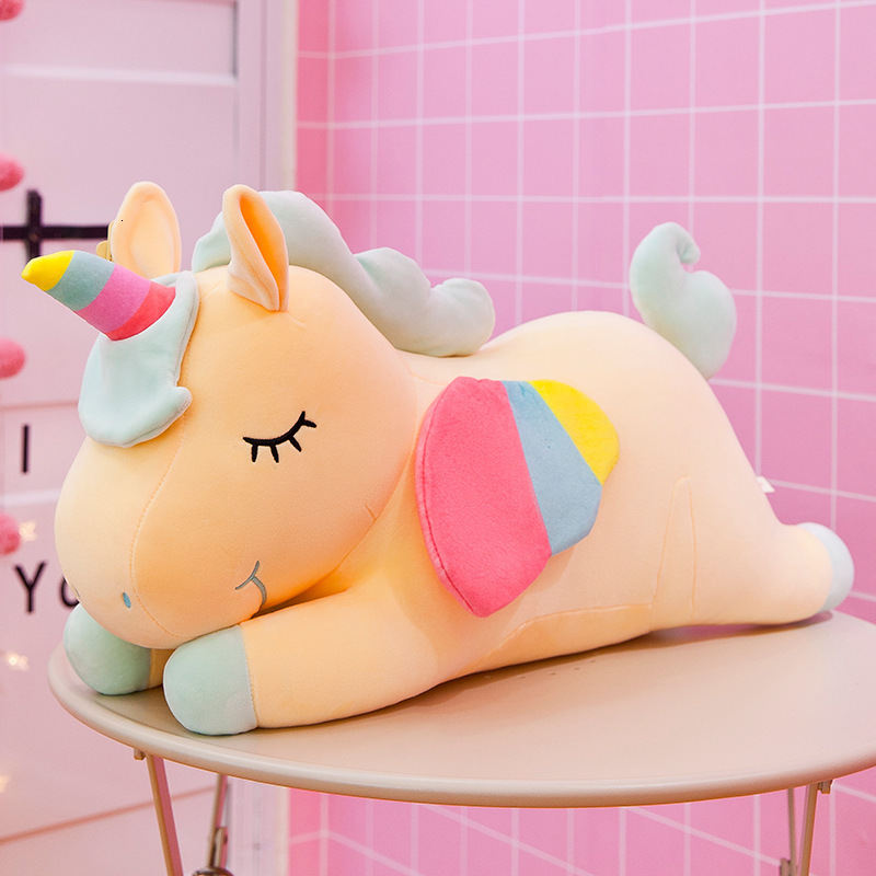 Stuffed Plush Animals Giant Soft toy unicorn Stuffed Silver Horn Unicorn High Quality Sleeping Pillow Animal Bed Decor Cushion Throw Pillow 230620