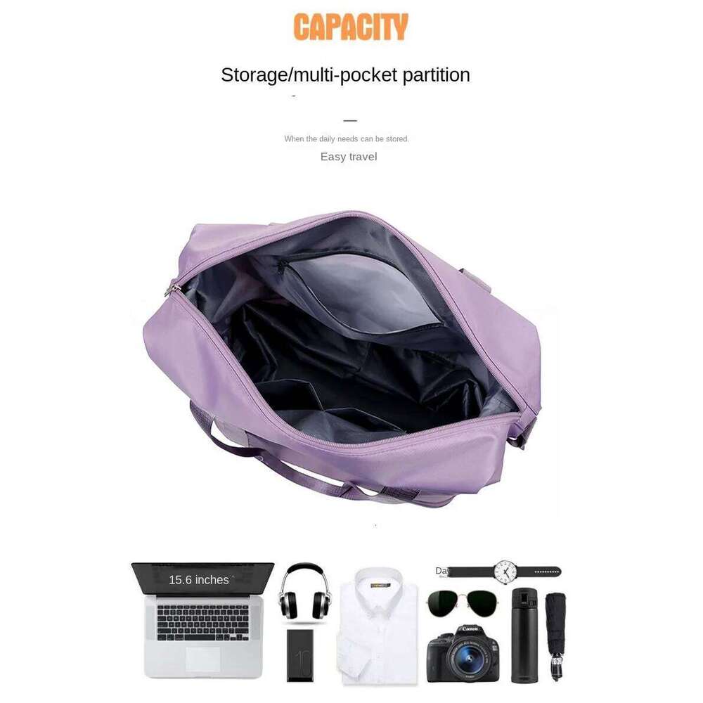 New Universal Wheel Expandable Luggage Large Capacity, Wet and Dry Separation Storage Bag, Short Trip Travel Bag Y260225