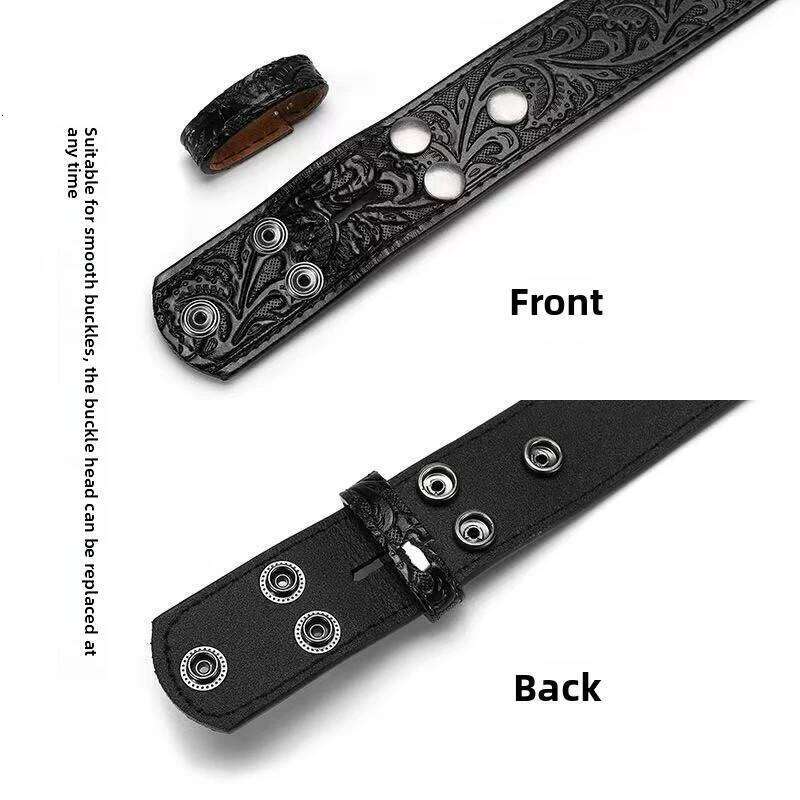 Genuine Leather Split Belt 1/2 PackagingWestern Design Suitable for Men WomenCowboys Cowgirls Gear - Sturdy and Durable Y260225