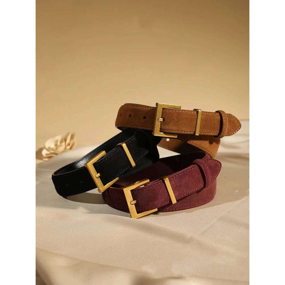 New Luxury Genuine Leather Belt for Women Jeans Casual Dress Square Alloy Buckle Ladies Trendy Belts Fashion Waistband Y260225