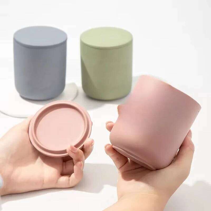 Ai Kun luxury custom logo ceramic jar natural vegetable oil pure wood core scented candle H260225