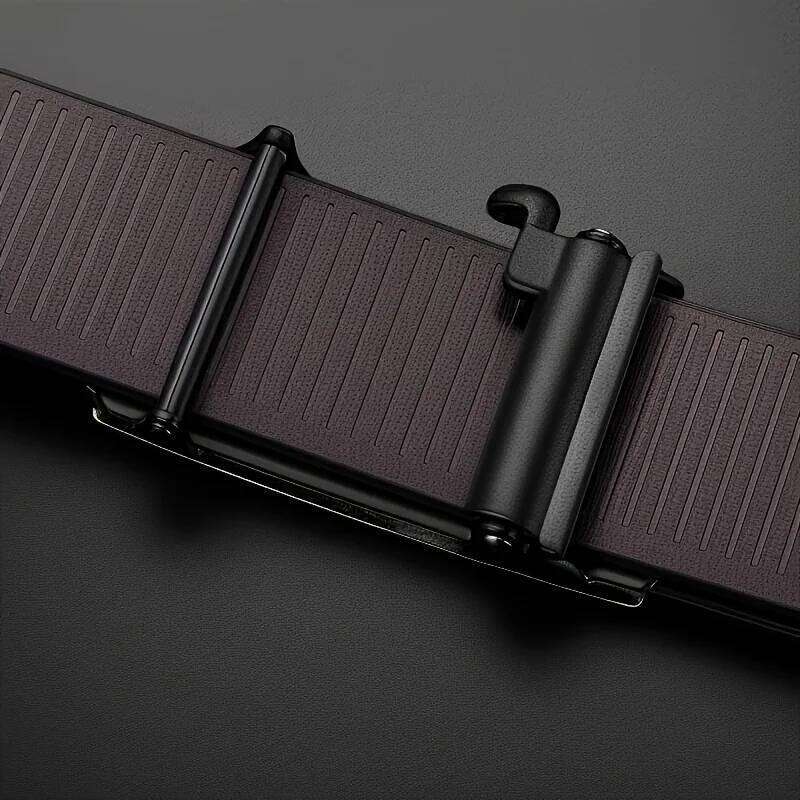 New Automatic Buckle PU Fashion Matching Men's Business Casual Belt Trendy Waist Accessories Wholesale Y260225