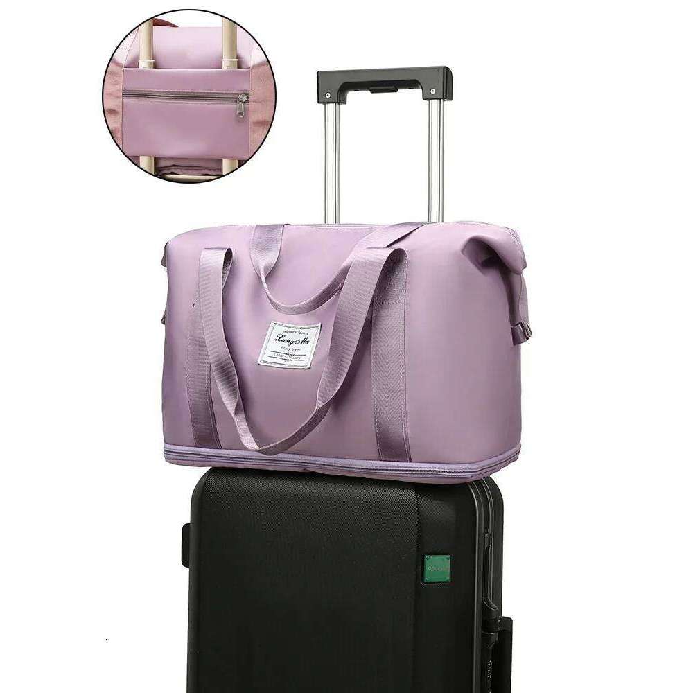 Carry On Travel Duffle Bag Nylon Waterproof Sports Gym Tote Bags for Women Large Capacity Storage Luggage Handbag Y260225