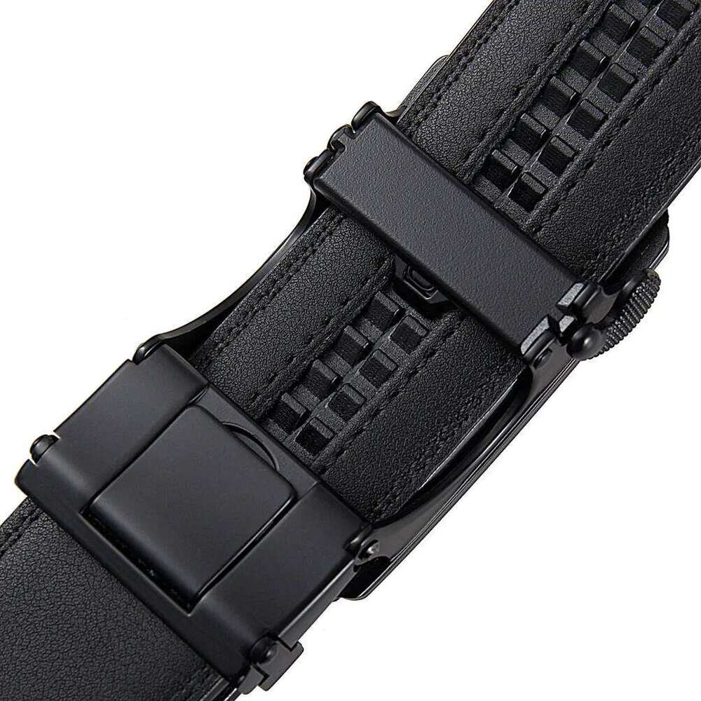 Men' Plus Extra Large Size Belts 130 140 150 160 170 cm Tall Men Leather Alloy Ratchet Automatic Buckle Waist Belt for Jeans Y260225