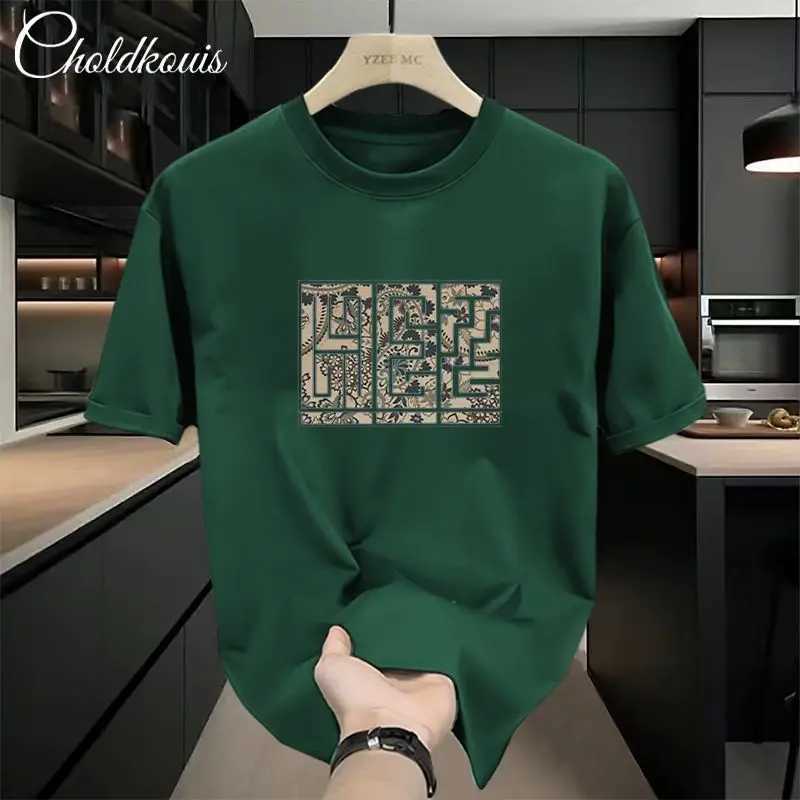 Men's Luxury 3D Print Cotton T-shirt - Crew Neck Short Sleeve Loose Casual Couple StyleT260225