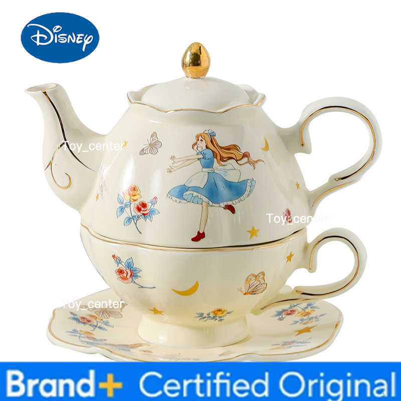 Alice in Wonderland Tea Set Porcelain Coffee Tea Pot with Cups Vintage Floral Afternoon Tea Service Cartoon Gift Set H260225