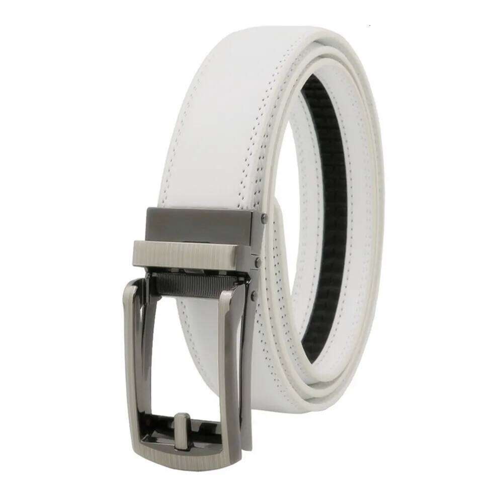 Leather Men's Women's 3.1cm Click Belt with High Quality Alloy Automatic Buckle Unisex Classic Business Belts for Jeans Y260225