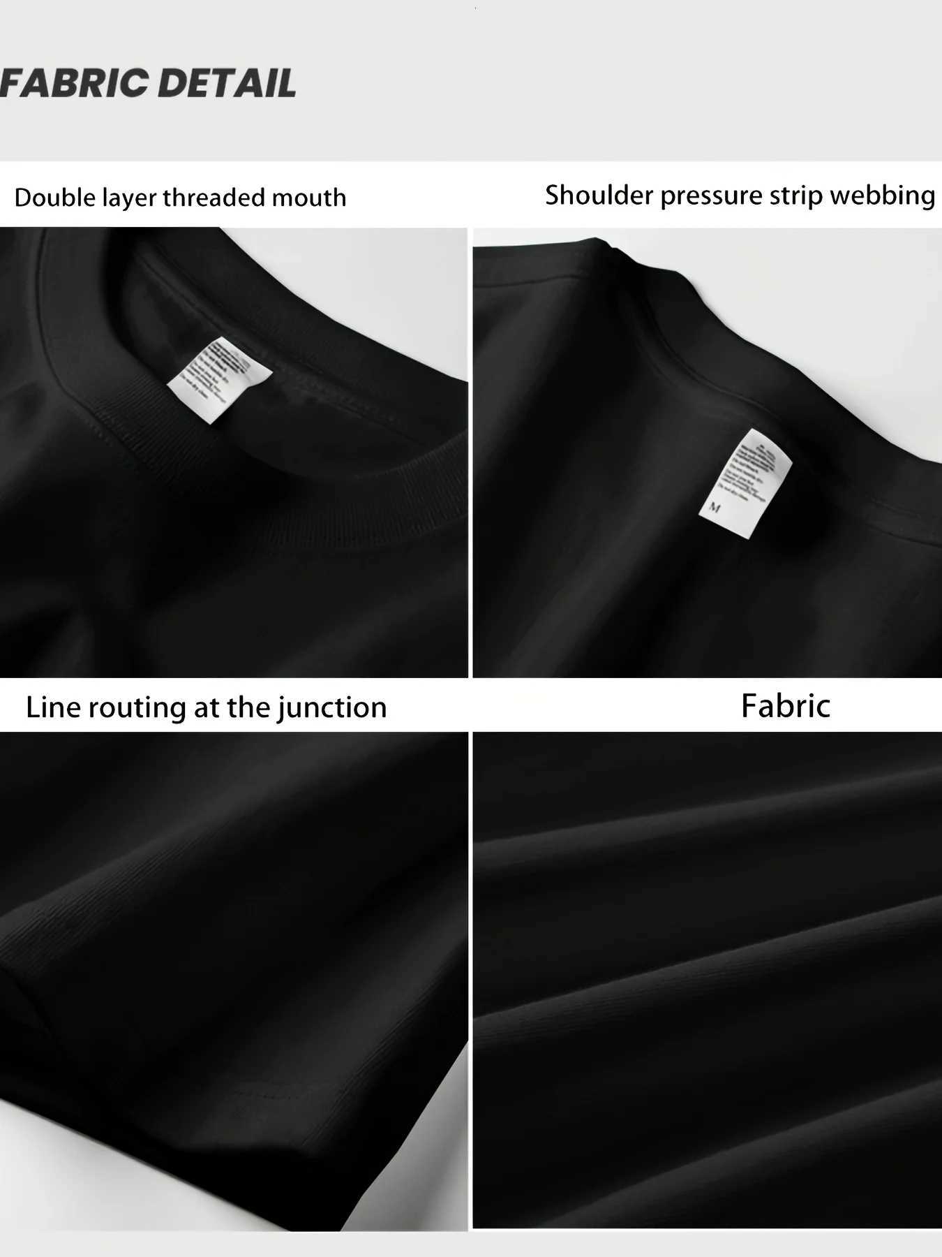 Men's 100% Cotton Oversized T-Shirt Breathable Short Sleeve Round Neck Minimalist Black Grid PrintT260225