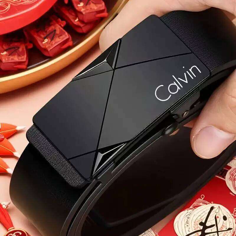 Men's trendy business fashionable jeans belt, white-collar, casual, gift for husband Y260225