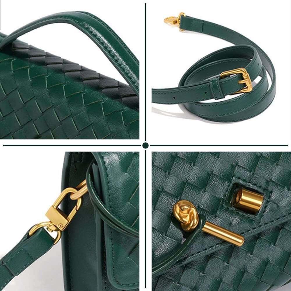 Evening Woven Women Casual Fashion Crossbody Bags Vegan Leather Shoulder Handbag For Cocktail Party Work