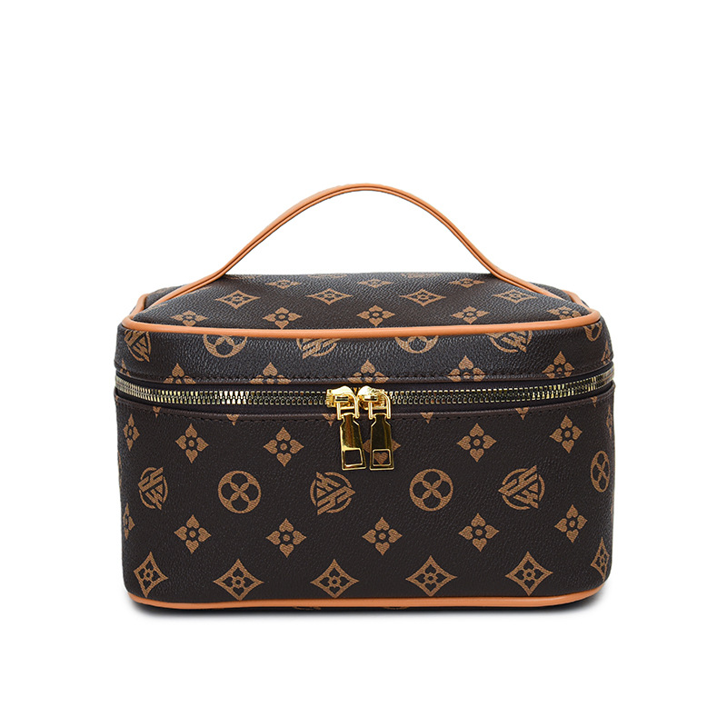 Printed makeup bag, large-capacity portable travel bag, cosmetic organizer for business trips and travel, handheld toiletry bag, multifunctional luxur - view 7