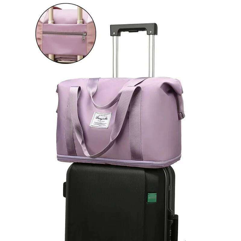 Carry On Travel Duffle Bag Nylon Waterproof Sports Gym Tote Bags for Women Large Capacity Storage Luggage Handbag 2026 Y260225