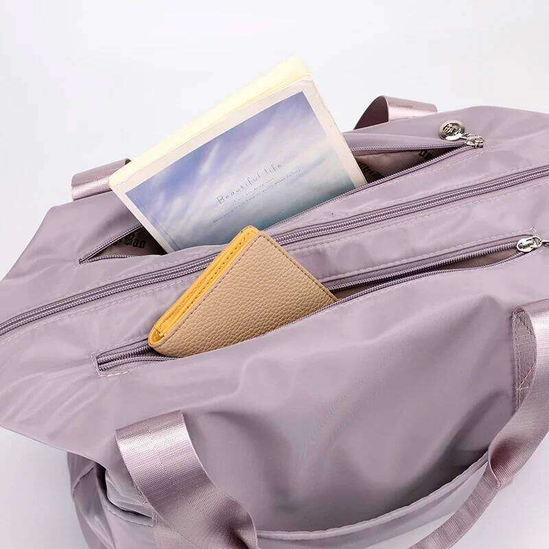 2025 Fahion New Girls Women Nylon Waterproof Handbags Big Size High Capacity Gym Sports Bags With Large Pockets For Travelling Y260225